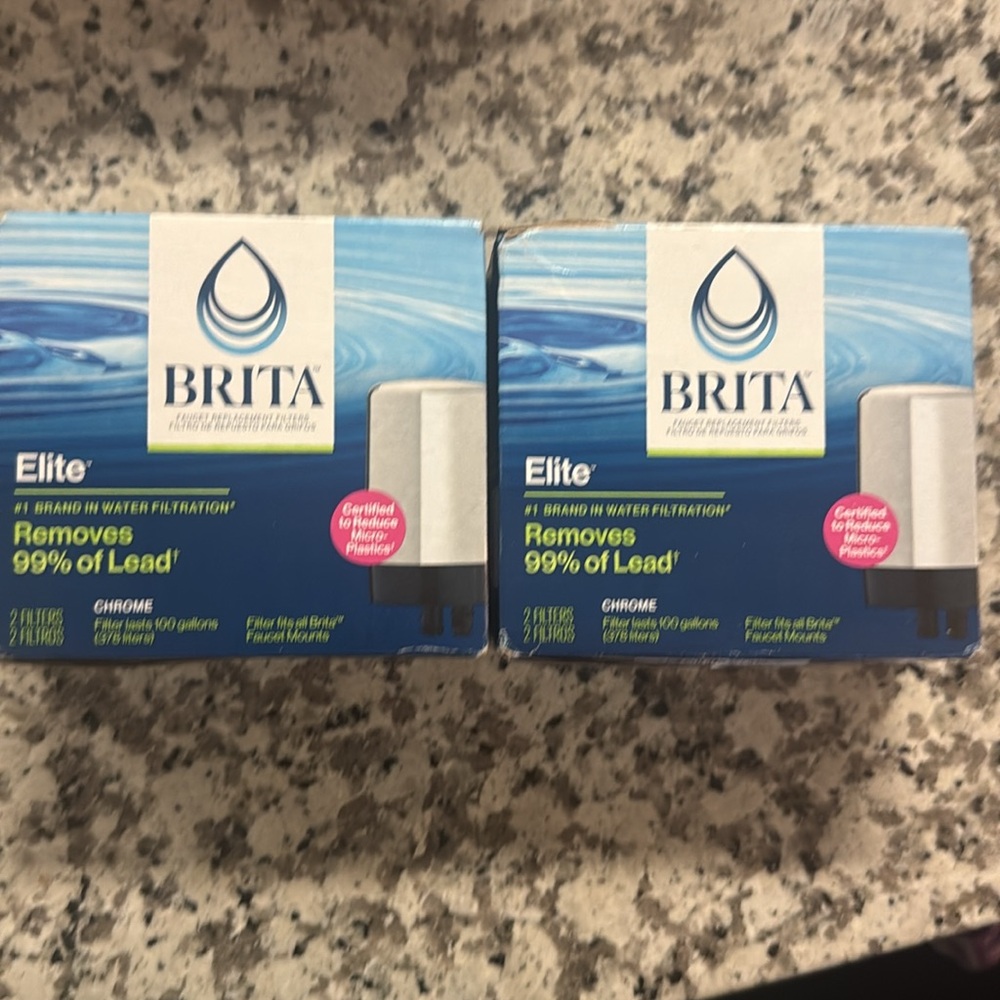 2 PACK Brita Elite Chrome Faucet Filters